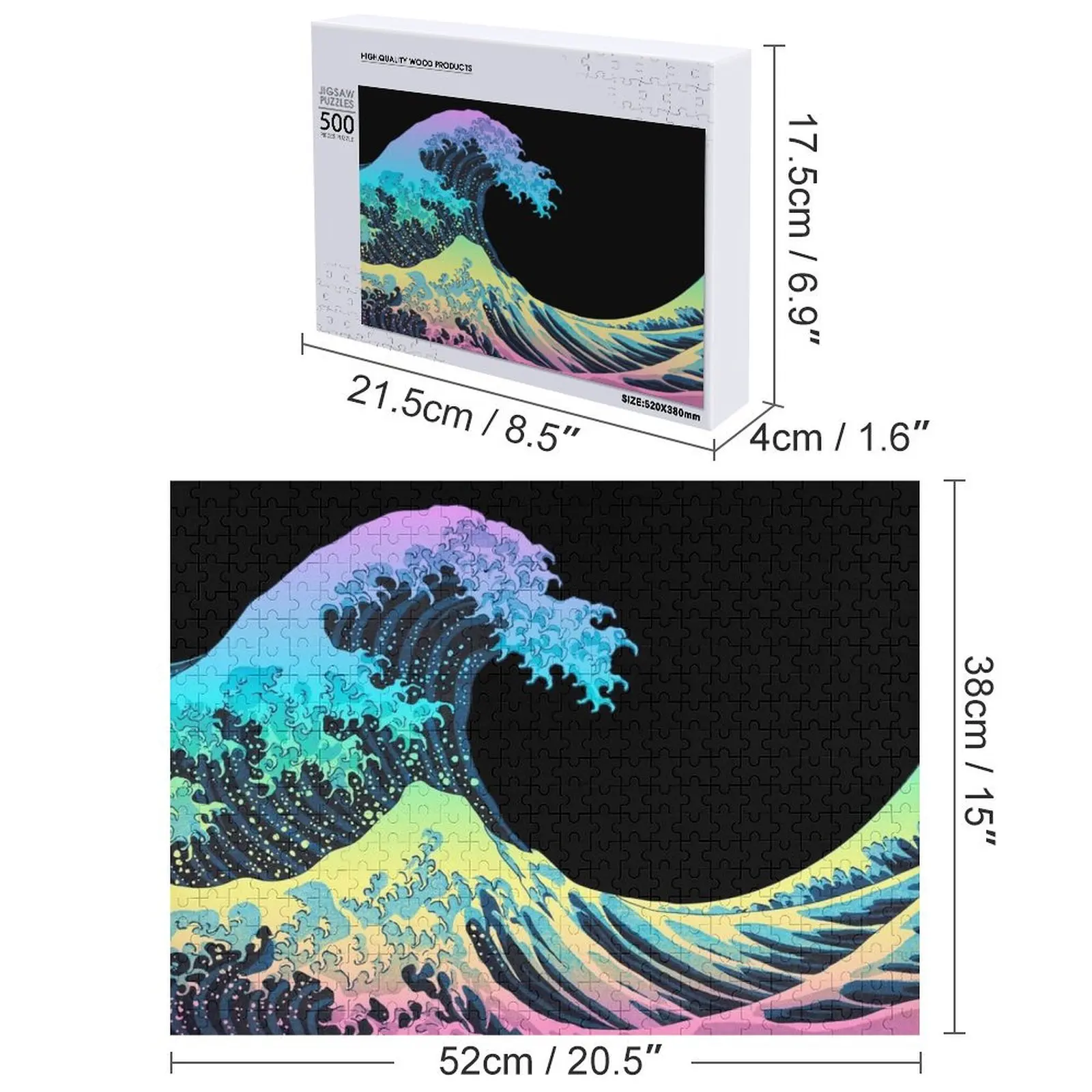 لغز الصور المقطوعة لموجة قوس قزح الرائعة مع لغز الهدايا المخصصة لمحركات الصور المخصصة #4