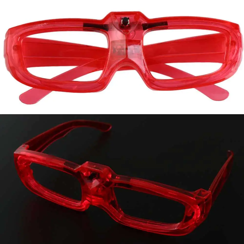 メガネ パーティー コンサート 小道具 暗闇で光る 大人用 グロースティック メガネ 発光メガネ シャッターシェードメガネ 点滅メガネ