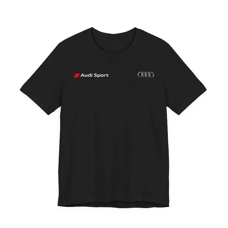 Summer Trend Official Authorized Men's Audi Sport Logo T-shirt | Slevee Racing Sports Pattern T-shirt for Car Enthusiasts
