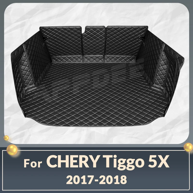 Auto Full Coverage Trunk Mat For Chery Tiggo 5X 2017 2018 Car Boot Cover Pad Cargo Liner Interior Protector Accessories