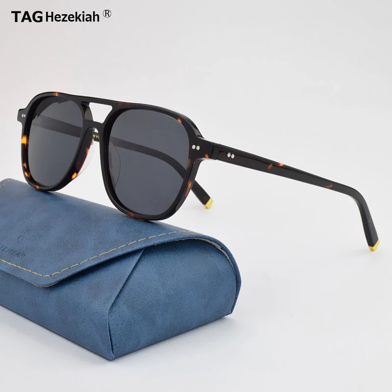 

TAG Hezekiah luxury Brand vintage Sunglasses Men Women 2024 BJORN1 Retro Sunglass Men's UV400 Round Fashion Acetate Sun glasses