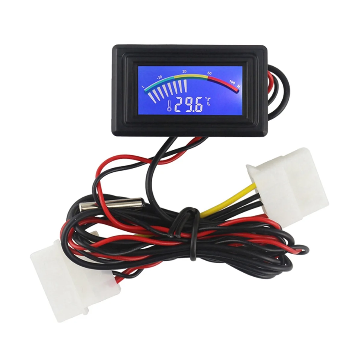 DC4-25V Digital Thermometer NTC10K Metal Probe C/F USB Temp Temperature Detector Tester LCD Analog Indoor Aquarium