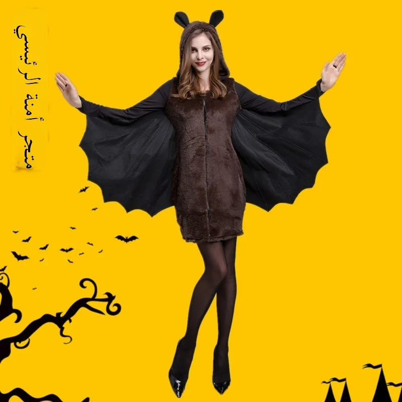 

Sexy Bat Costume Women's Halloween New Arrival Stage Performance Outfit Adult Size Bar Show Clothes Traditional Chine...