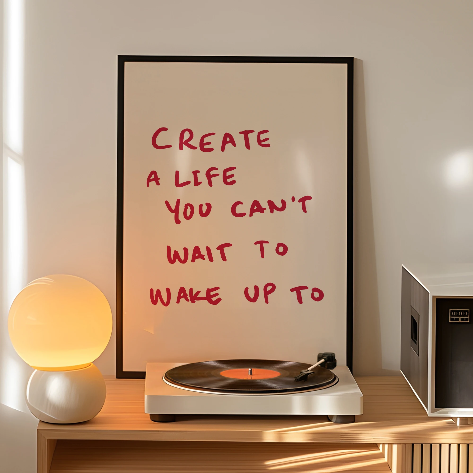 Create A Life You Can't Wait To Wake Up To Wall Art Prints Canvas Painting Poster Picture For Living Room Bed Room Home Decor