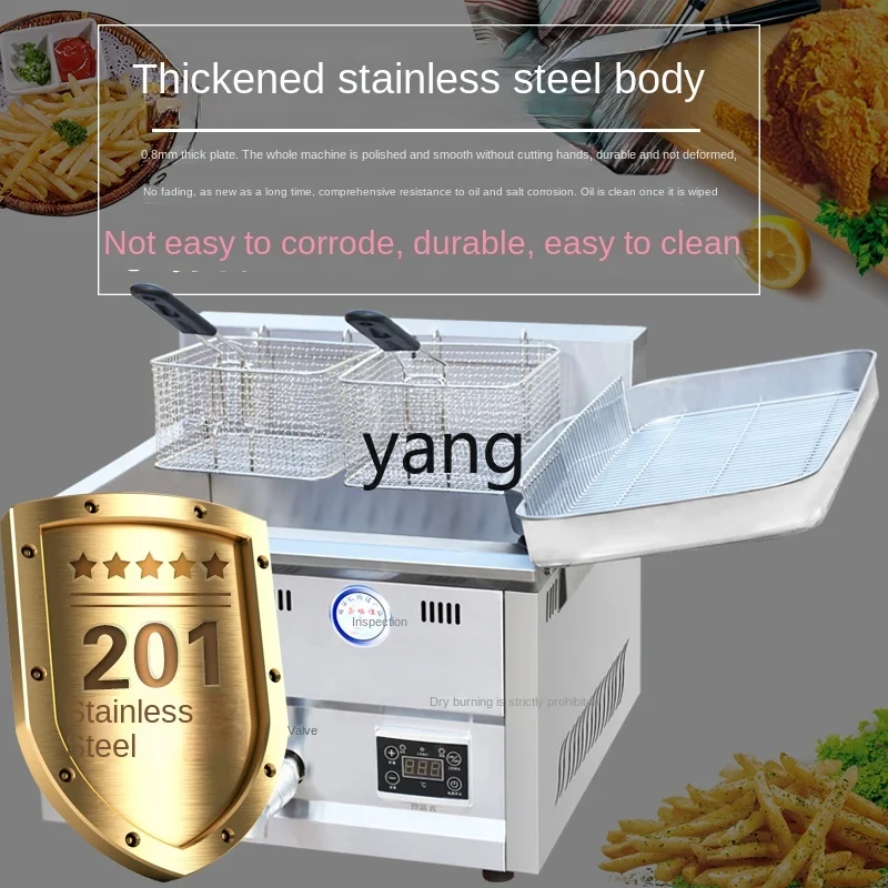LHH Single and Double Cylinder Deep Frying Pan Commercial Vertical Large Capacity Deep Frying Pan