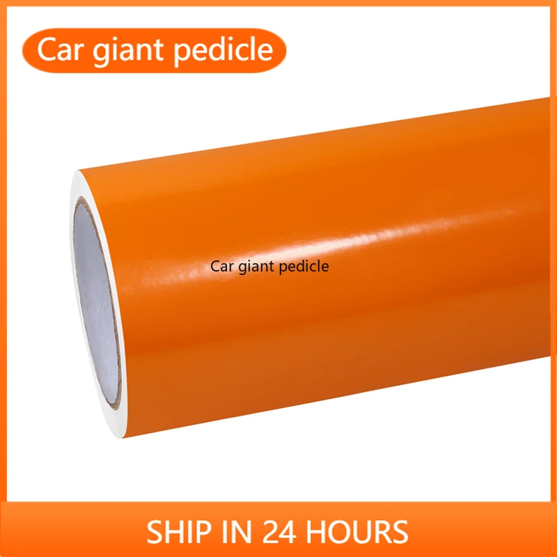 Highest quality Gloss Crystal Mclaren Orange vinyl Wrap Film Car Wrap Film Non degumming Non fading quality Warranty 1.52M*17M