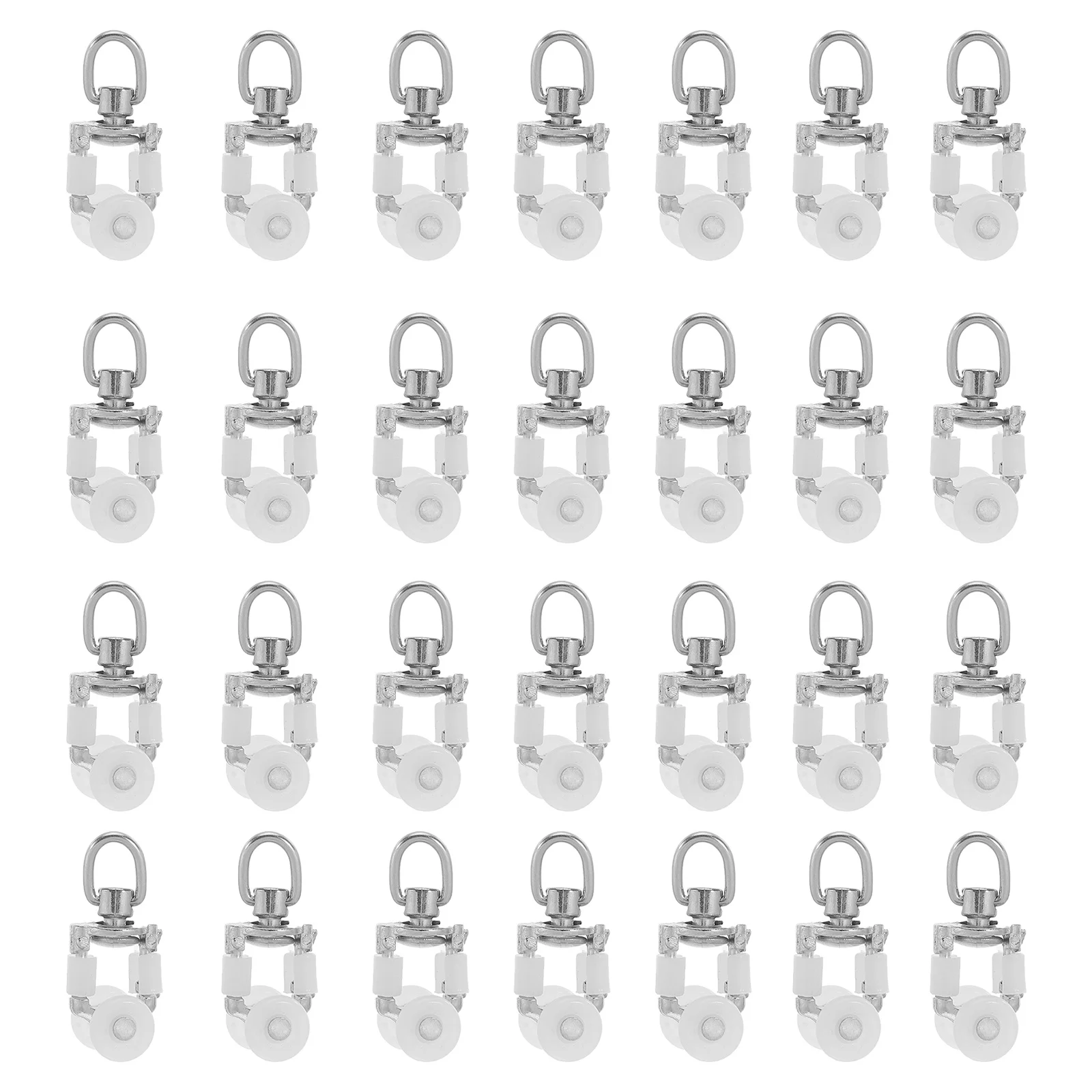 

40Pcs Curtain Track Gliders Heavy Duty Rollers Silent Smooth Sliding Ceiling Hooks for Curtain Rail Systems Curtains Rail Hooks