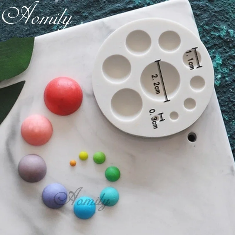 Aomily Sugarcraft Circle Silicone Mold Fondant Mold Cake Decorating Tools Chocolate Mould  DIY Baking Candy Maker Mousse Mould