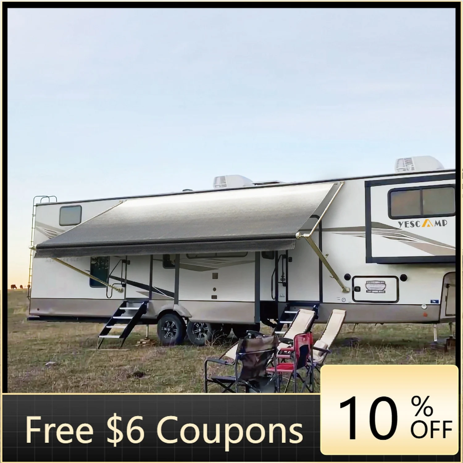 STLF Awnlux per tessuto sostitutivo australiano e americano in lega di alluminio, comfort esterno migliorato per tenda da sole per camper e camper