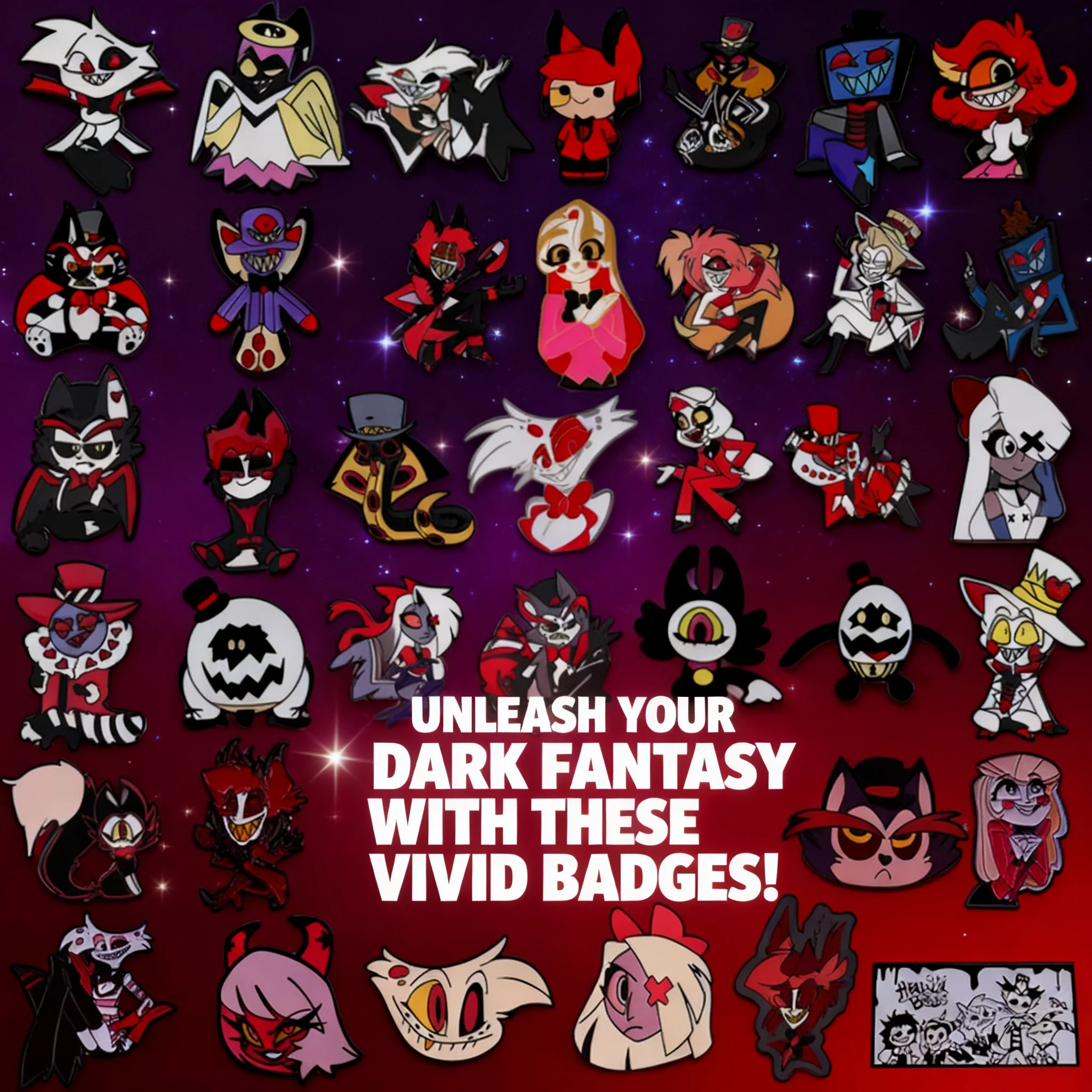 Hazbin Hotel Enamel Pin Brooches for Clothes Backpacks and Jackets Fashion Jewelry Accessories Gifts for Friends Fans Cosplay