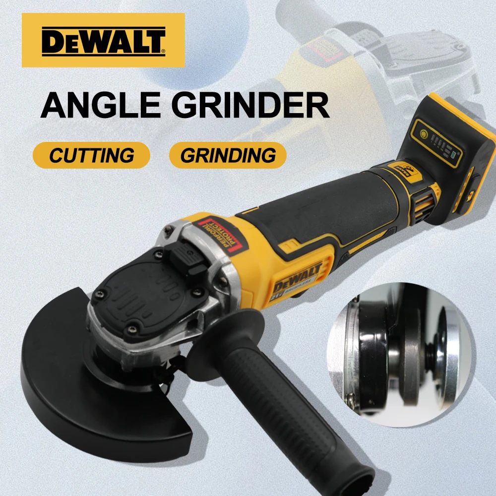 DEWALT DCG406 100/125MM Angle Grinder Brushless Maglev Metal Cutting Charging 20V Battery Lithium Power Tools 9000RPM