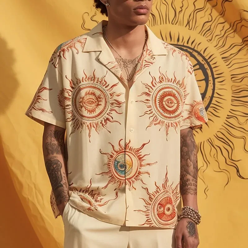 Chemise Hawaïenne Imprimée en 3D pour Homme, Streetwear Décontracté à Manches Courtes, Vêtement de Plage, Surf, à la Mode, Été