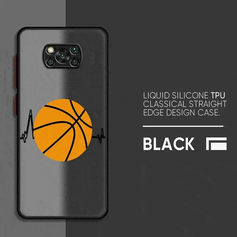 Sport Love Basketball Texture Cover Phone Case for Xiaomi Poco X3 Pro M3 M5 M5s X3 NFC X4 GT X5 Pro C40 F3 C50 C51 Matte Shell