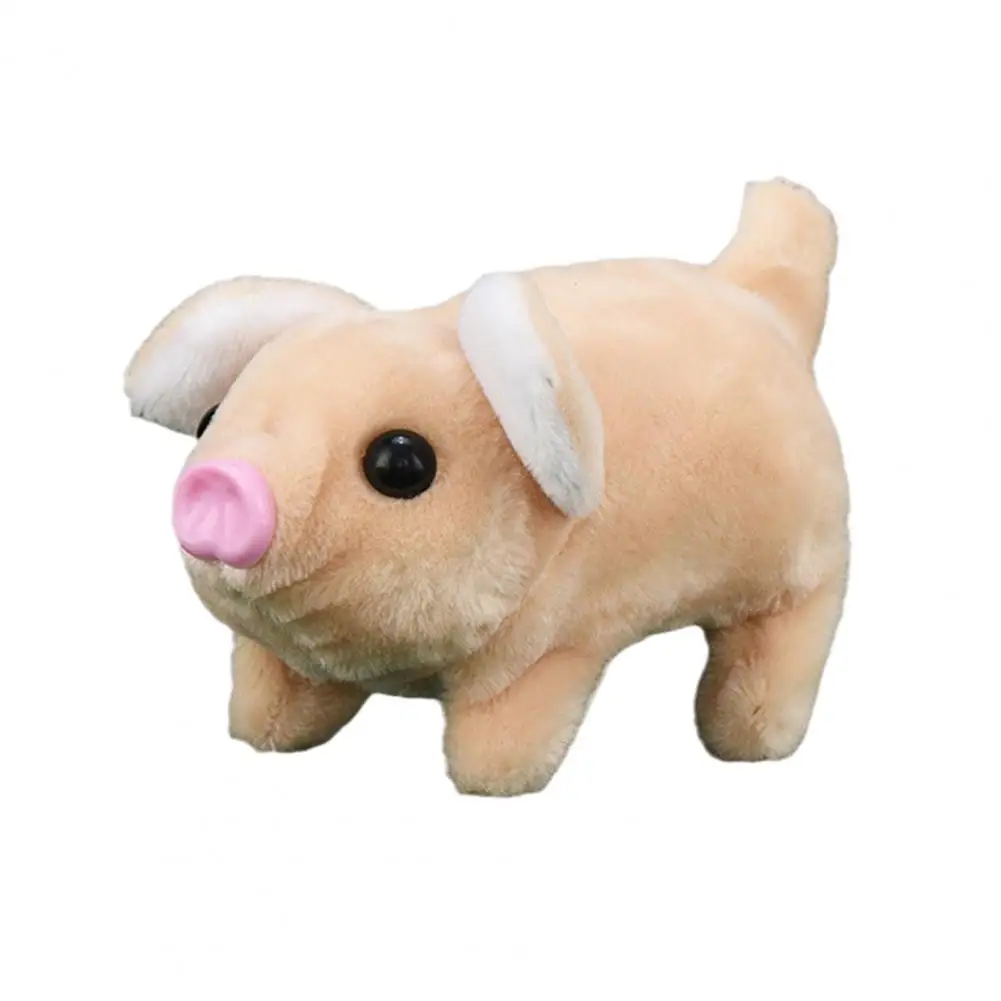 Walking Piggy Electronic Pet Interactive Crawling Pig Plush Toy Twitch Nose Tail Wagging Stuffed Animal Doll Kid Birthday Gift