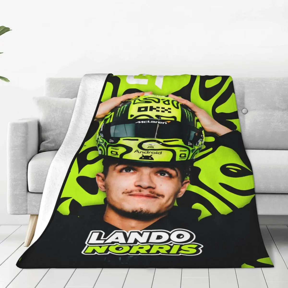 

Landos Norris Soft Flannel Throw Blanket - Cozy and Lightweight Fleece Blanket for Home, Travel, and Outdoor Use All Year Round