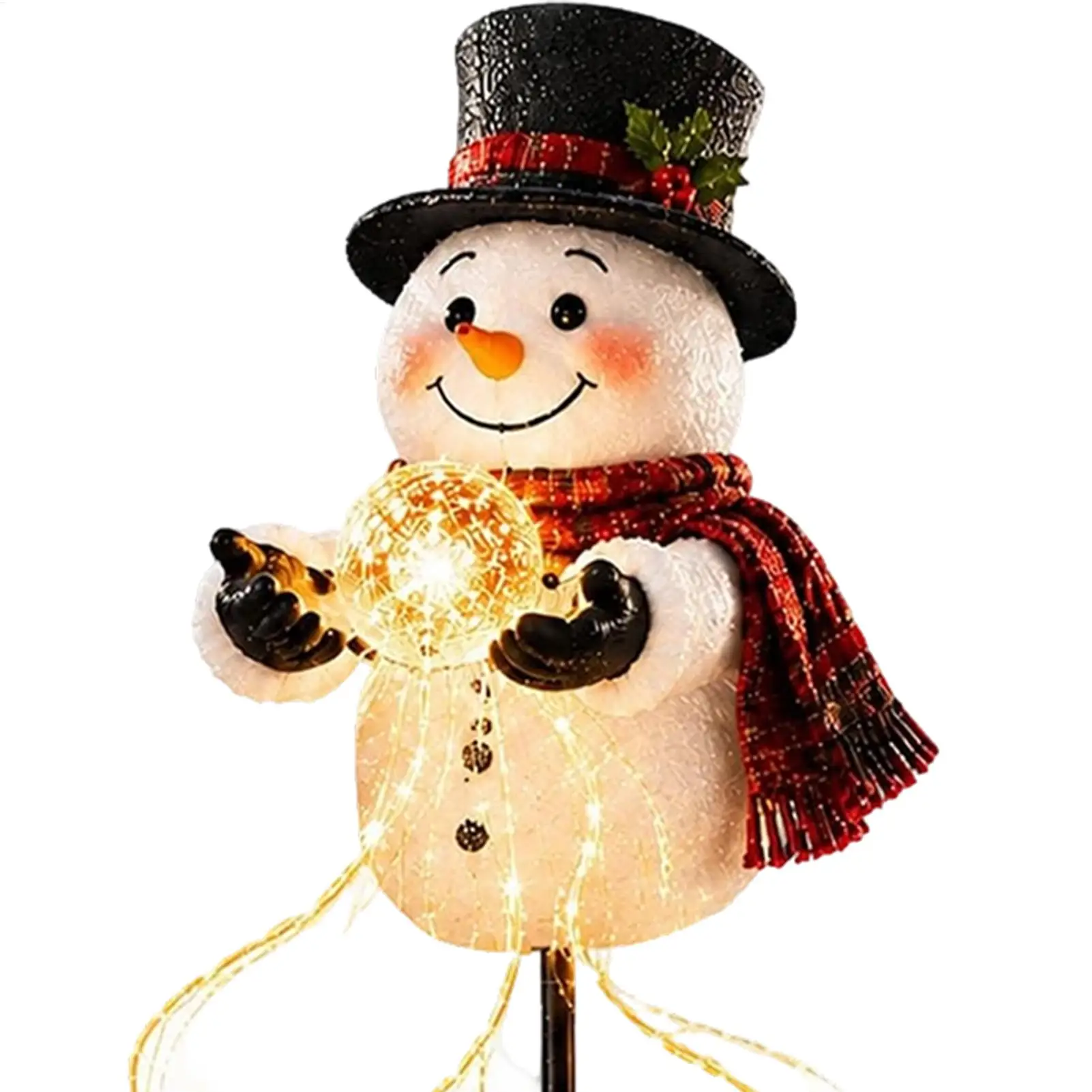 solar-stake-lights-snowman-shape-pathway-fountain-lamp-solar-pathway-lights-with-flowing-snowflake-for-yard-lawn-patio-sidewalk