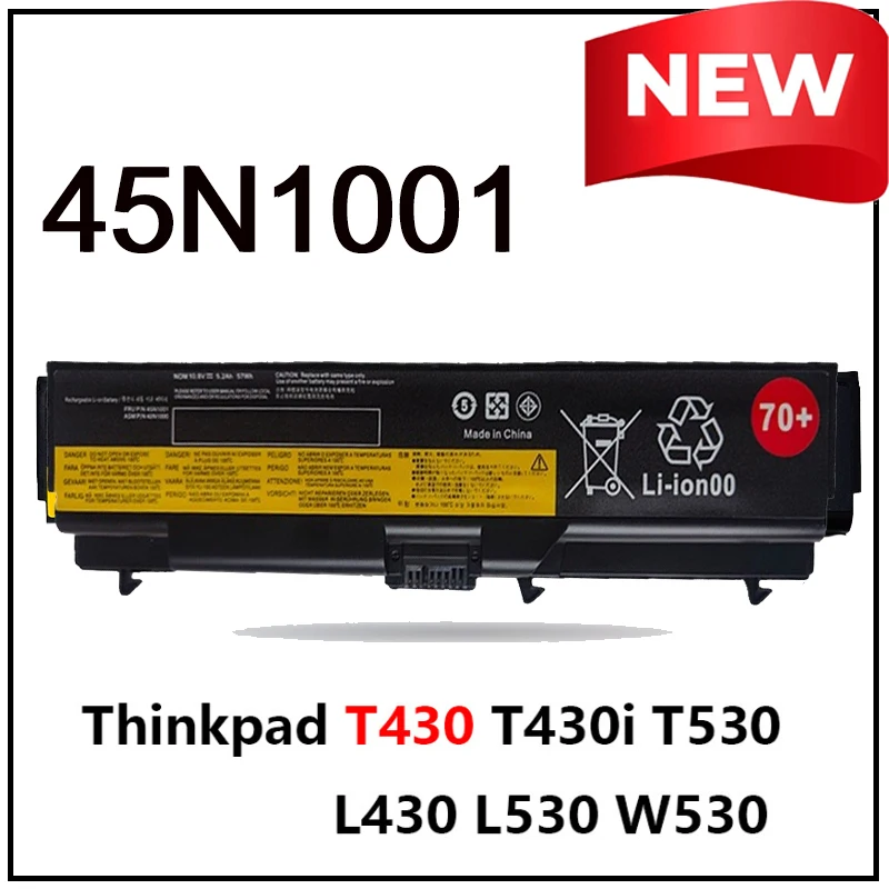 

Сменная батарея для ноутбуков Lenovo ThinkPad T430 T430i T530 L430 L530 W530 (70+ 45N1001, 45N1000, 45N1004) с быстрой зарядкой и увеличенным сроком службы