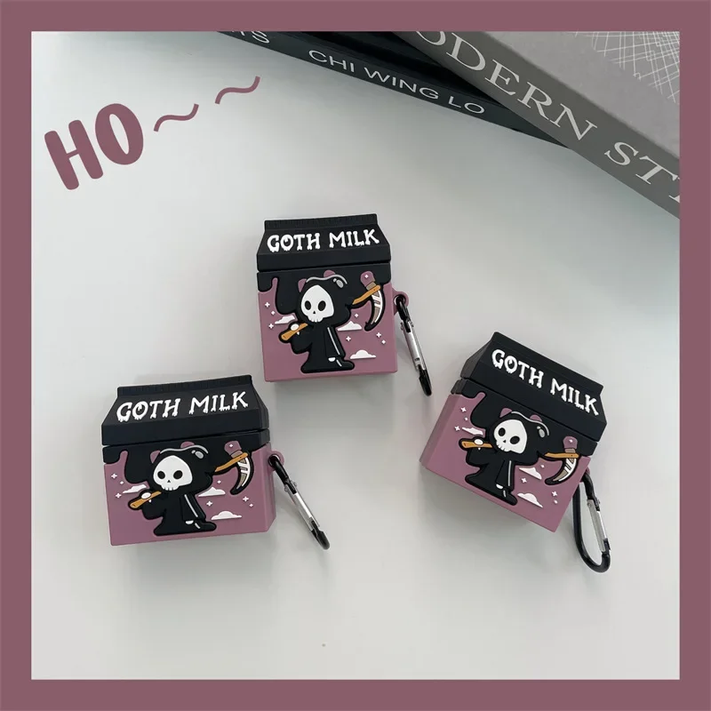Cartoon Goth Milk Silicone Earphone Cover for Apple Airpods Pro 3 Case for Airpods 3 3rd Generation Airpods 2 1 Case