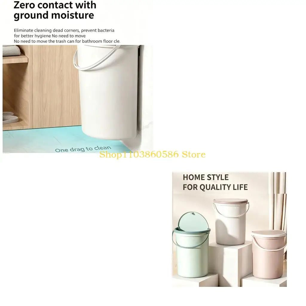 242A Plastic Wall Mounted Garbage Bin Hanging Trash Container With Lid For Trailer Motorhome Boat Caravans Camping 10 Liter