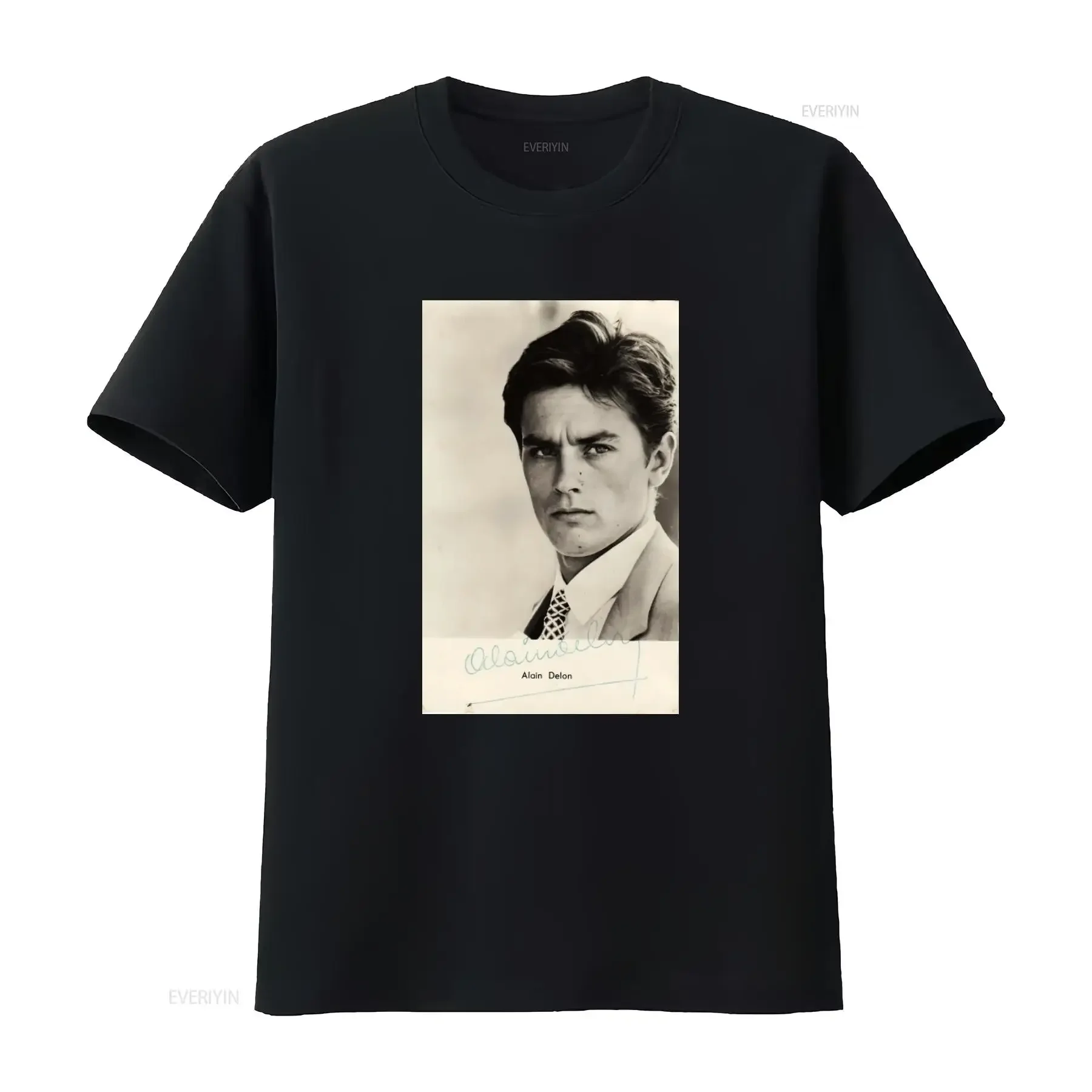 Camiseta Alain Delon Francia Mito Sexy con estampado de moda, estilo vintage, ligeramente casual, elástica, para hombre, para uso diario.