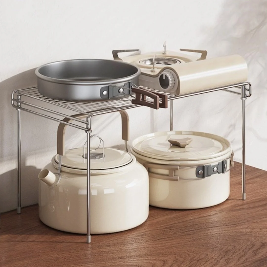 

Stainl Steel Microwave Oven Ra Kitchen Oven Stand Rice Cooker Multi-Function Countertop Storage elf Simple Sle un...