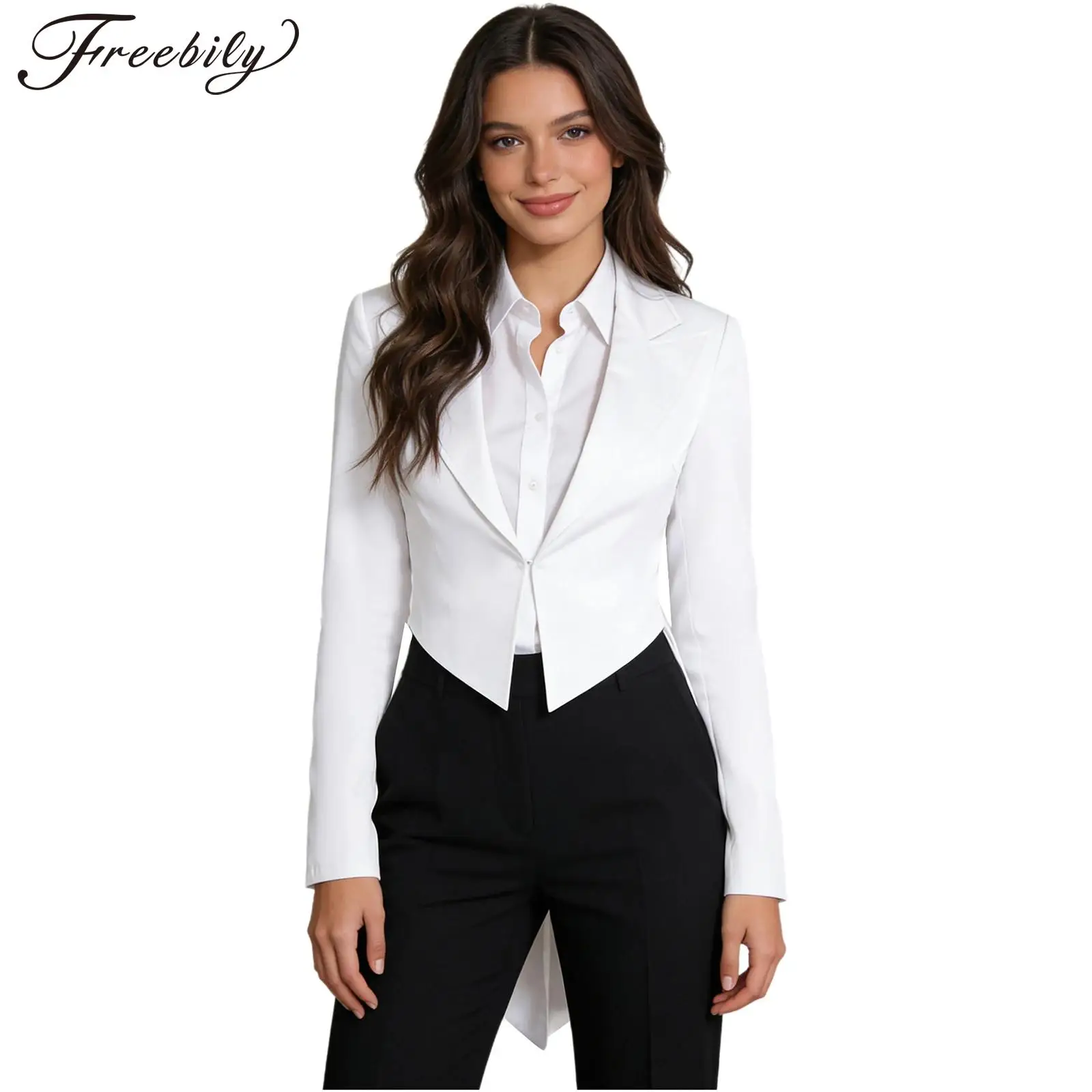 

Женский коктейль для ночного клуба, фрак, костюм официантки, пиджак, куртки, куртка-парусник, смокинг, пальто, костюм для джазового танца