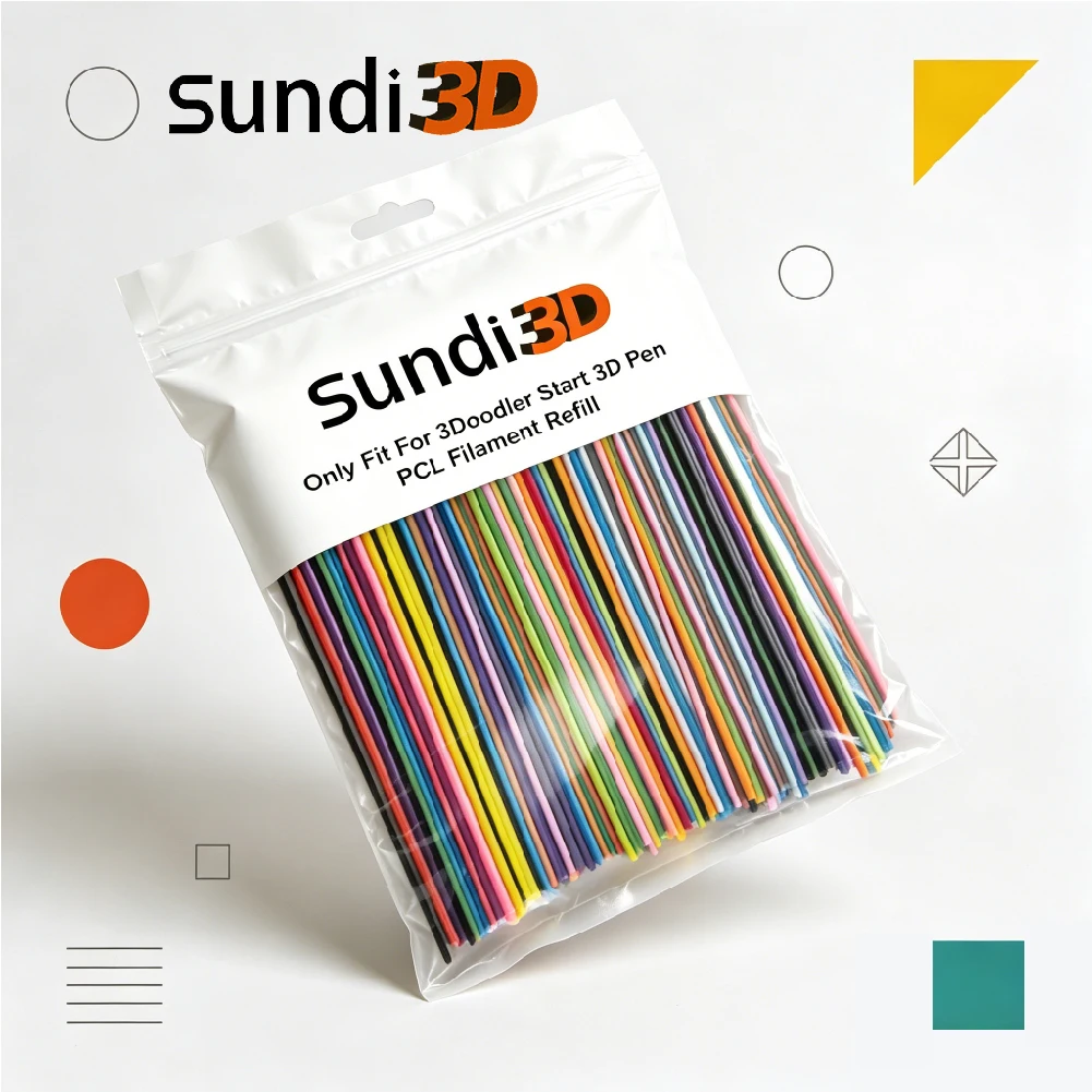 SUNDI® 32 Colors 160PCS PCL 2.5mm 3D Pen Filament Refill, Low Temp Safe, Compatible with 3Doodler Start+