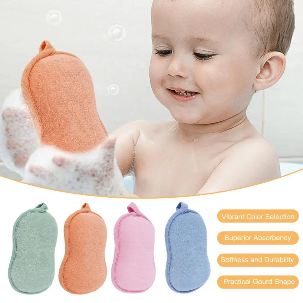 Easy to Use Baby Shower Sponge Soft Absorbent Baby Bath Sponges Gourd-shaped Cotton Sponge Brushes for Kids Babies Men Women Set