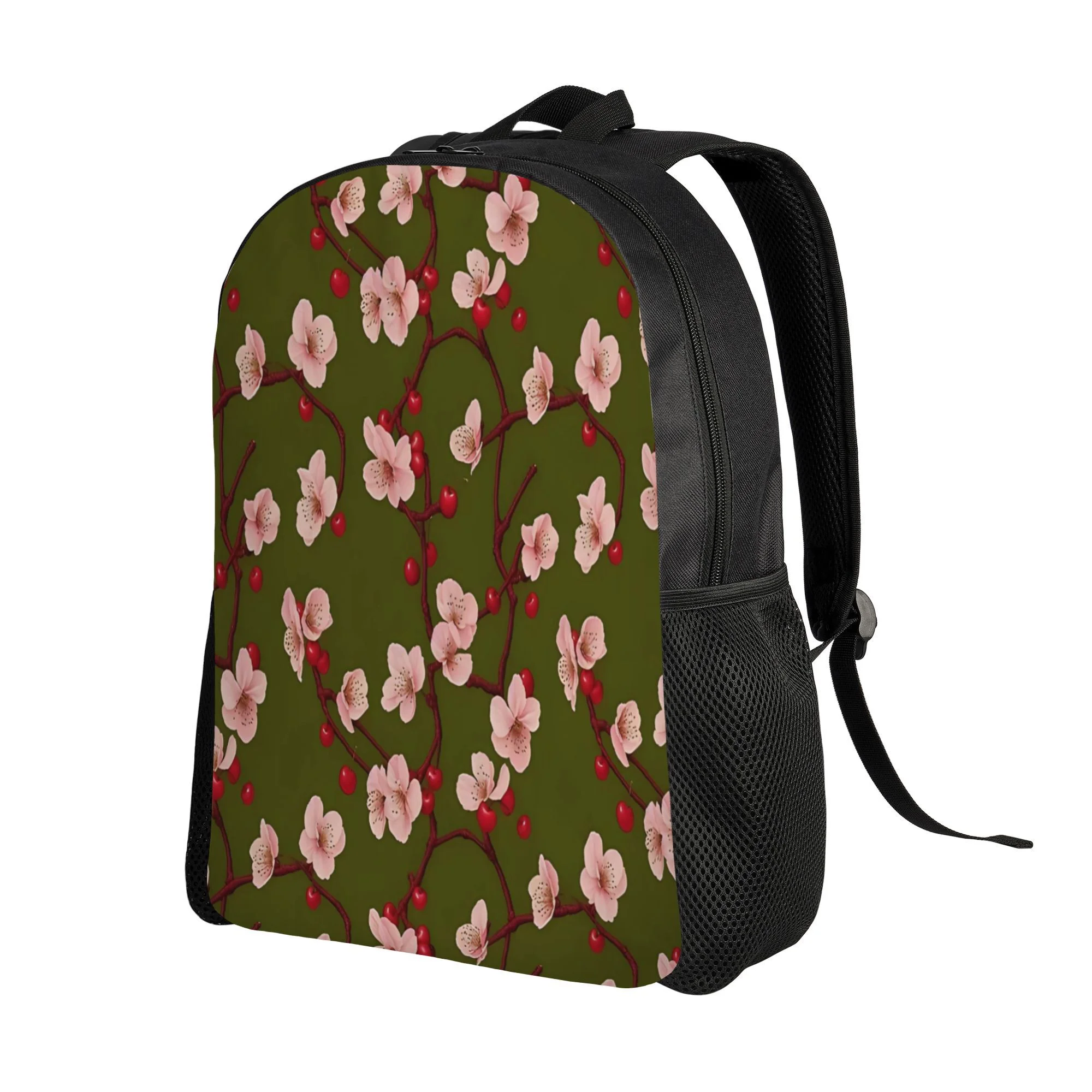 

1 backpack, 2-piece set of floral patterns, large-capacity travel bag.