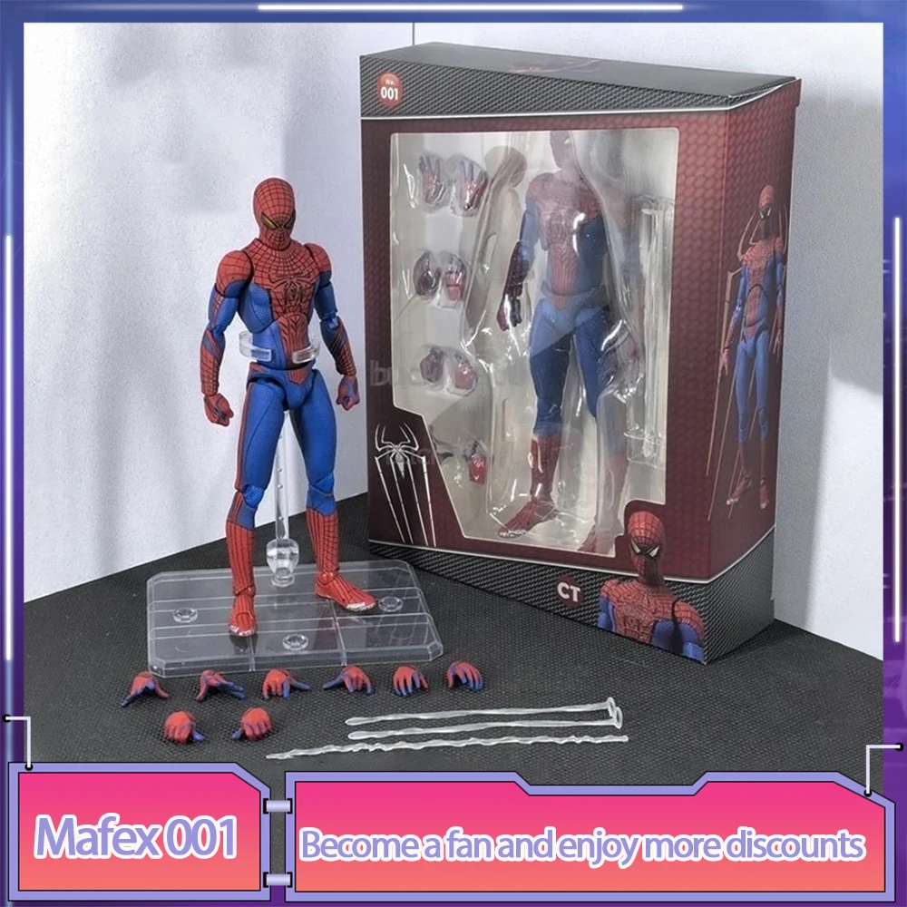 CT Toys Spiderman Mafex 001 Peter Parker Andrew Garfield Figure The Amazing Spider-Man Action Figure Shf Spider man Toy Gift