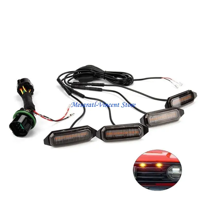 A70F Auto-LED-Notfall-Blitzlicht, Gitter, blinkendes Warnsignal, Warnleuchte, gelbe Lampe für Tank300-Fahrzeuge, SUV – Detail 1