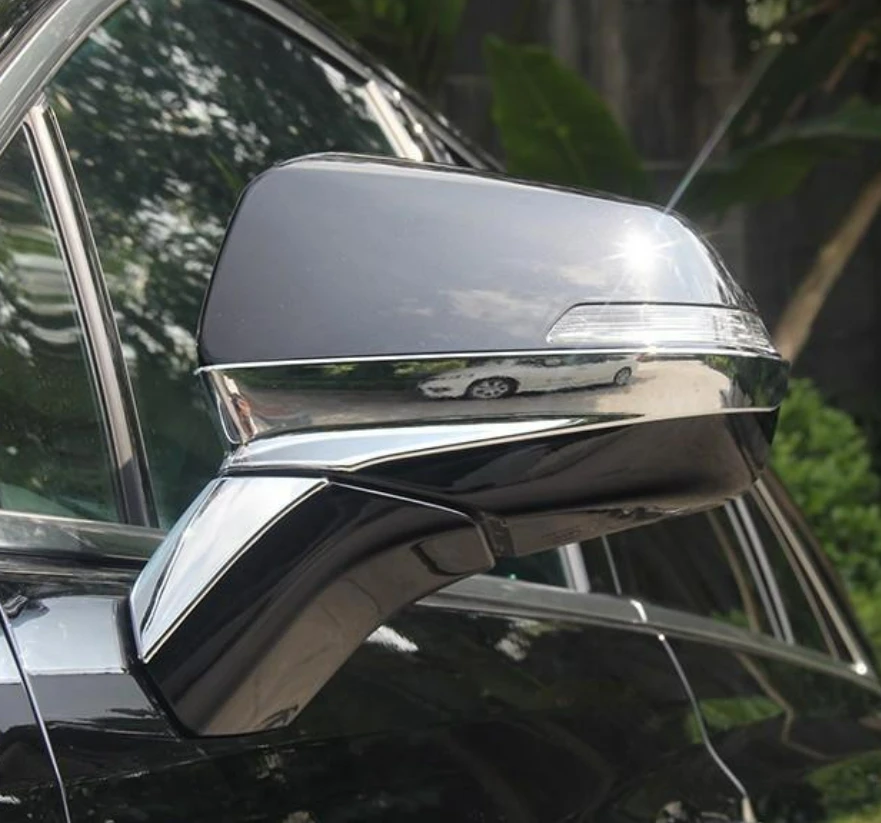 

For Cadillac XT5 2017 - 2021 Exterior Accessories ABS Chrome Door Side Rearview Mirror Strip Protector Molding Cover Kit Trim