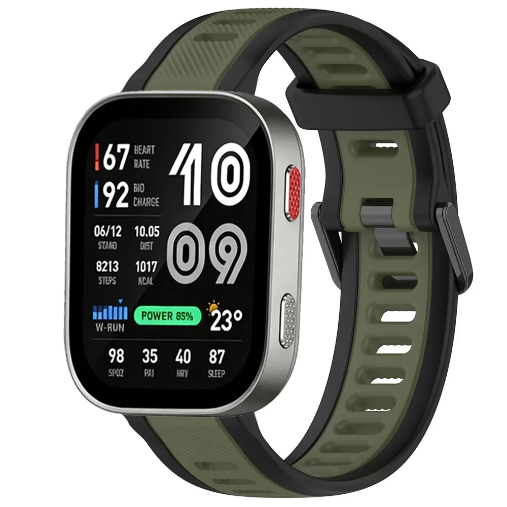 18mm 20mm 22mm Silicone Strap For Amazfit Bip Max 6 5 Balance 3 2 1 Amazfit Active Max 3 2 Helio Replaceable Bracelet Wristband view 5