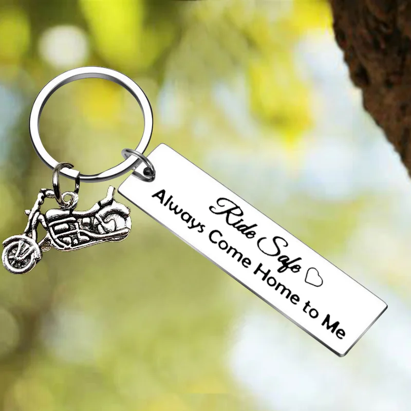 New Ride Safe Keychain Pendant Biker Gifts Motorcycle Key Chain New Driver Cycling Lover gift