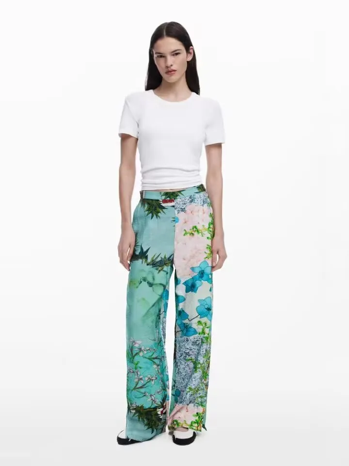 التجارة الخارجية الأصلية واحدة الإسبانية الجديدة الثقيلة التطريز زهرة مطرز الجينز النسائية #6