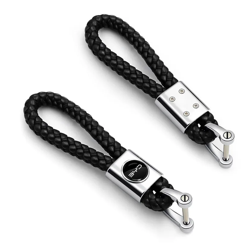 1pc Carbon Fiber Style Car Keychain Microfiber Leather Key Chain For BYD F3 S6 F0 Tang I3 S7 G3 E5 E2 E1 E3 E9 D1 S8 E6 L3 M6