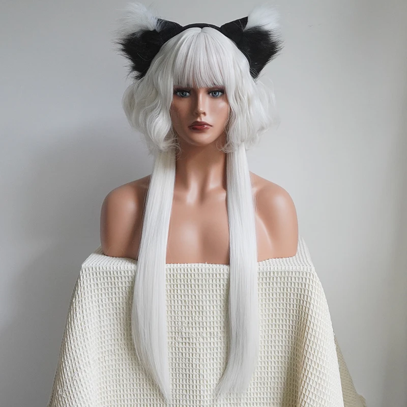 

26-дюймовый длинный синтетический парик в стиле лолита с розами и сеткой, используется для праздничных вечеринок и ролевых игр на Хэллоуин.