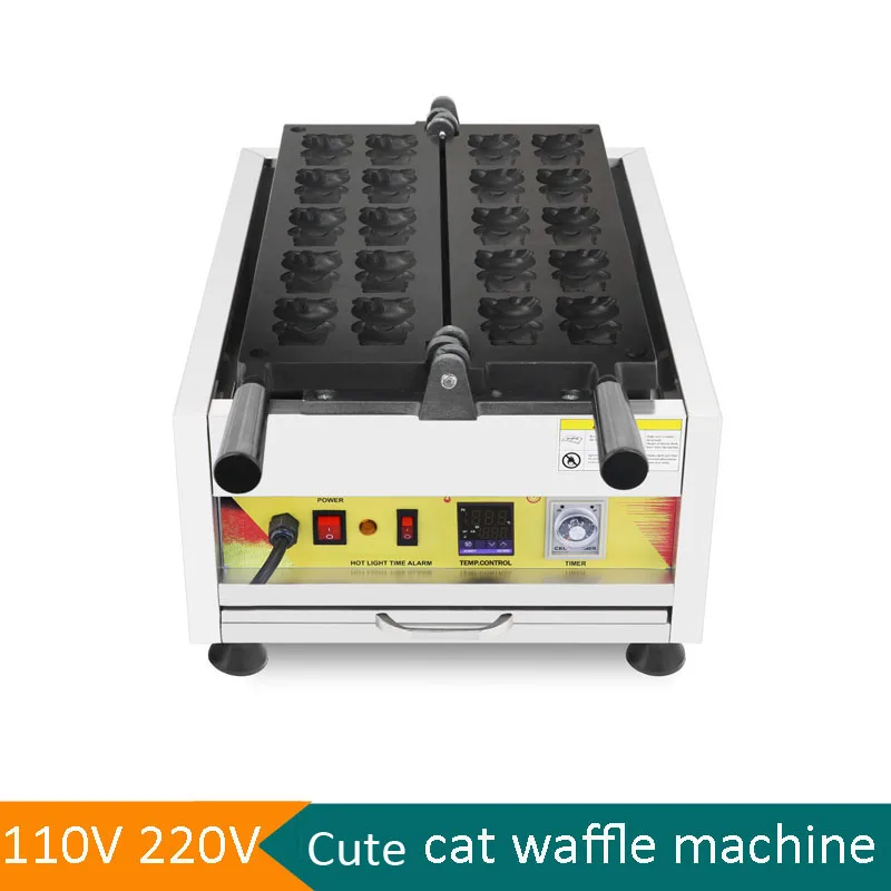 

10 Hole Cartoon Cat Waffle Cake Machine High Quality Kate Cat Waffle Making Machine Commercial Cartoon Cat Waffle Equipment
