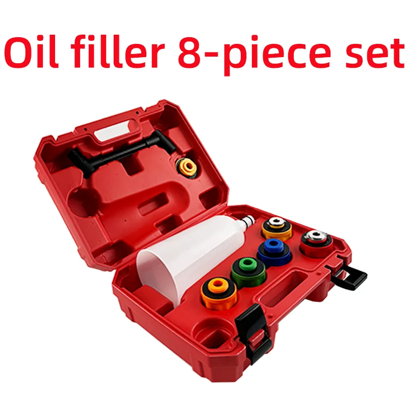 Automotive refueling engine oil funnel 8-piece engine oil refill Kit Volkswagen BMW Mercedes-Benz Toyota Ford anti-spill Filter