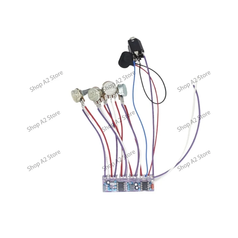 DIY Bass Bass Guitar Retrofit Upgrade with Built-in Three-piece Front Stage Circuit Analysis RB400 Preamp EQ