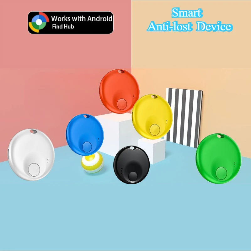 Android Smart Anti-loss Tag Tracker Bluetooth Locator Google Find Hub Device Search Tracking Keychain Pet Kids Elderly Finder