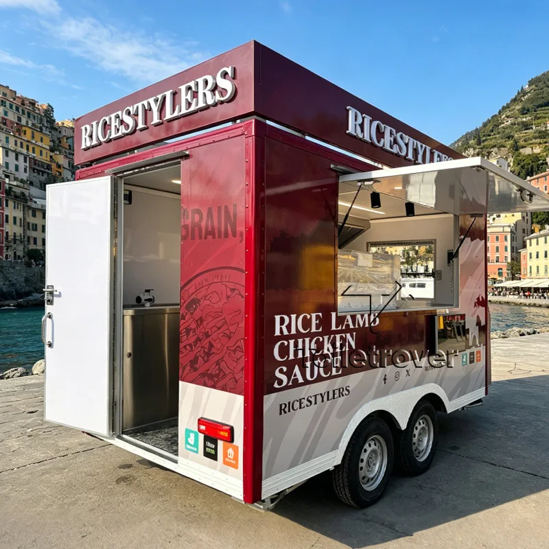 

Mini Fully Equipped Food Trailer Small Food Trailer Commercial Food Truck Mobile Food Truck Trailer for Night Market Snacks