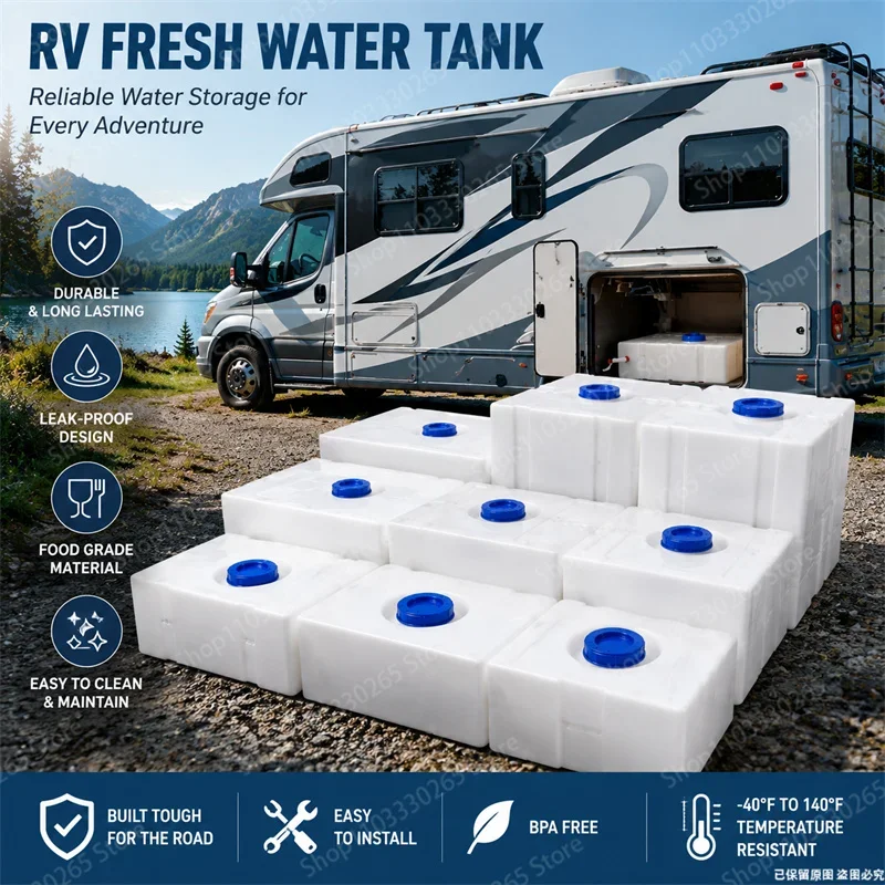 Universal Thickened RV Fresh Water Tank BPA Free Leak Proof Plastic Container For Camper Trailer Caravan Camping