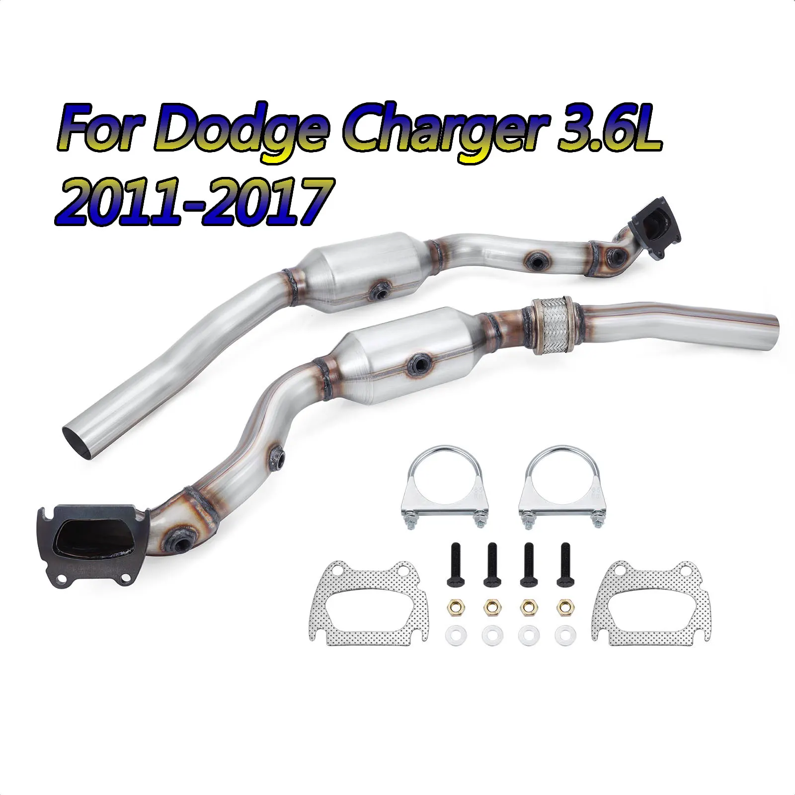 For Dodge Charger 3.6L Left & Right Side Catalytic Converters 2011-2017 4BOLT FLANGE