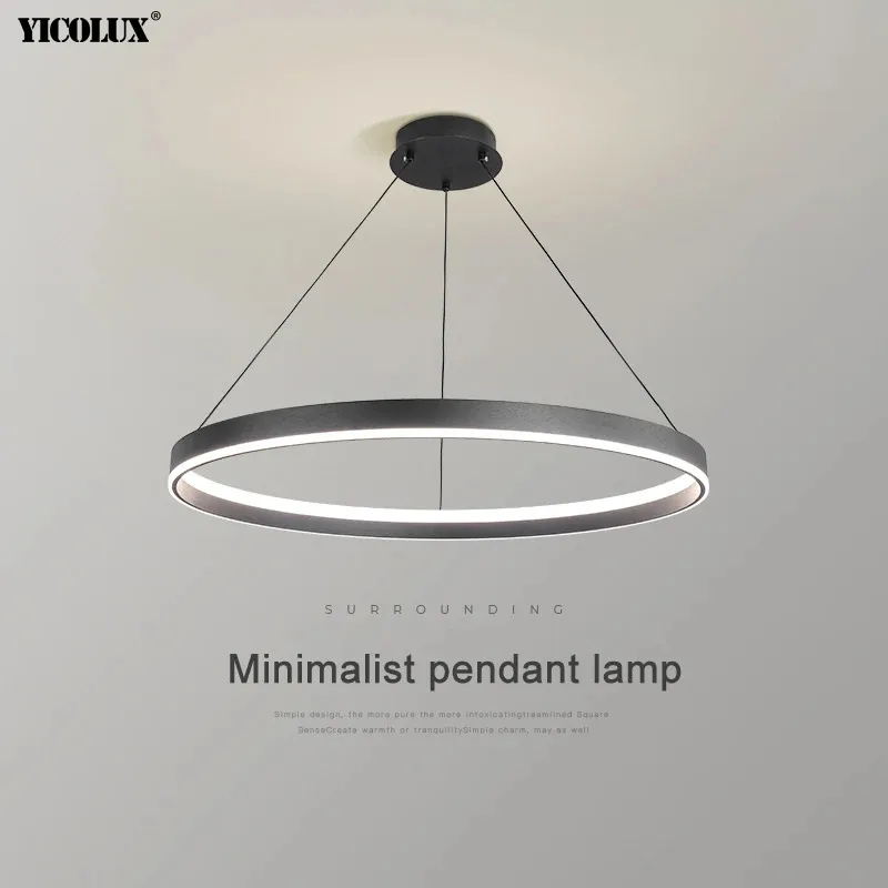 

Round Minimalist LED Modern Pendant Lights Living Dining Room Bedroom pendant lamps for kitchen island Hall Lamp Indoor Lighting