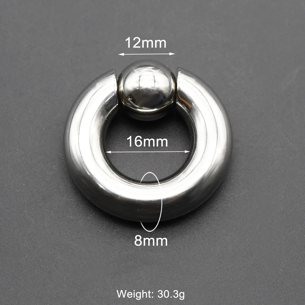 Captive Spring Bead Ring for Septum Piercing