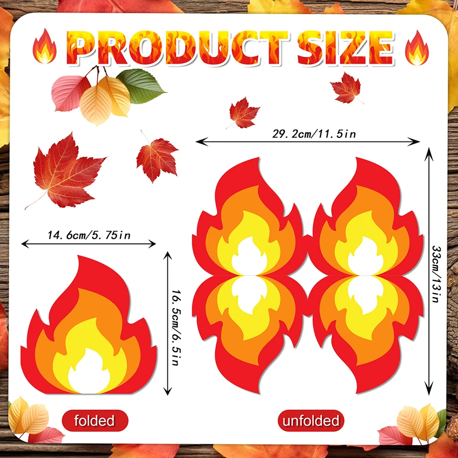 20Pcs Cartoon Flame Shaped Disposable Paper Napkins Fire Print Tissue Birthday Party Table Decoration