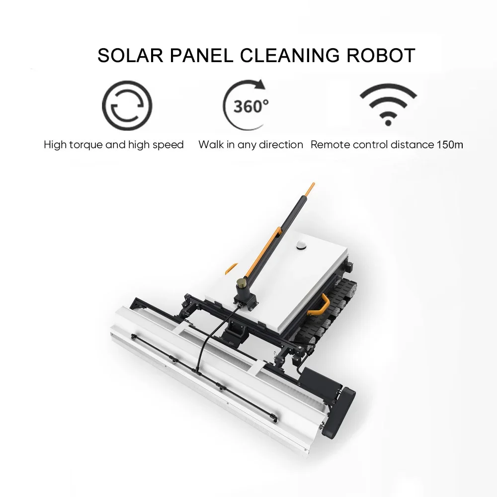 Premium Smart Clean Solar Panel Robot Tractor with Automatic Photovoltaic Dry Cleaning Machine and Cleaning Brush