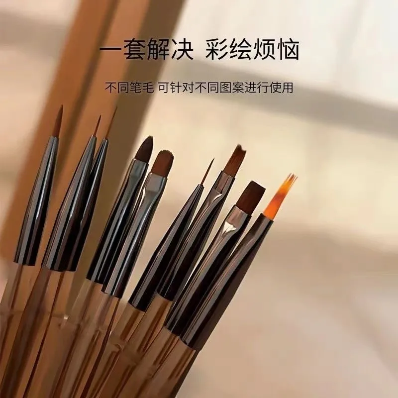 

Complete Japanese Nail Art Brush Kit Gel Liner Pen Set Ultra Fine Painting Brush Professional Tools for Nail Artist Home Use