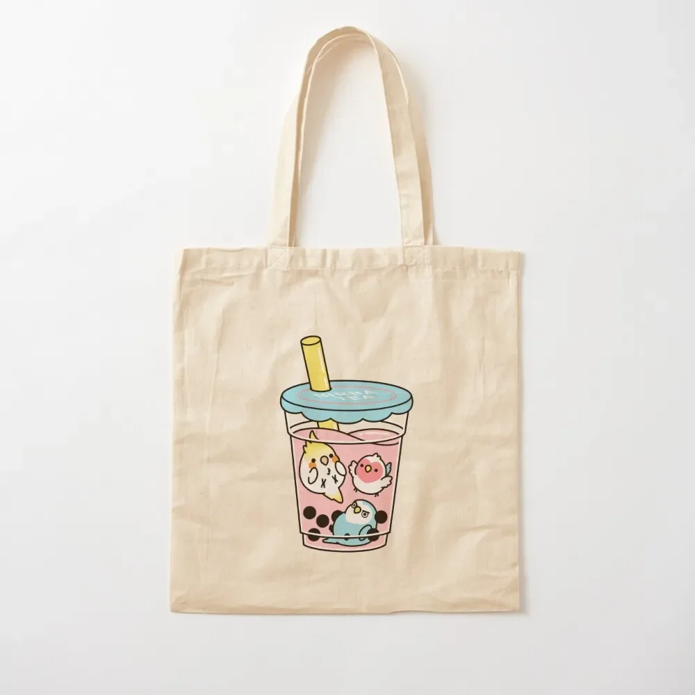 

Bubble Boba Tea, Cody the Lovebird and Friends Tote Bag canvas tote bags Canvas bag Tote Bag